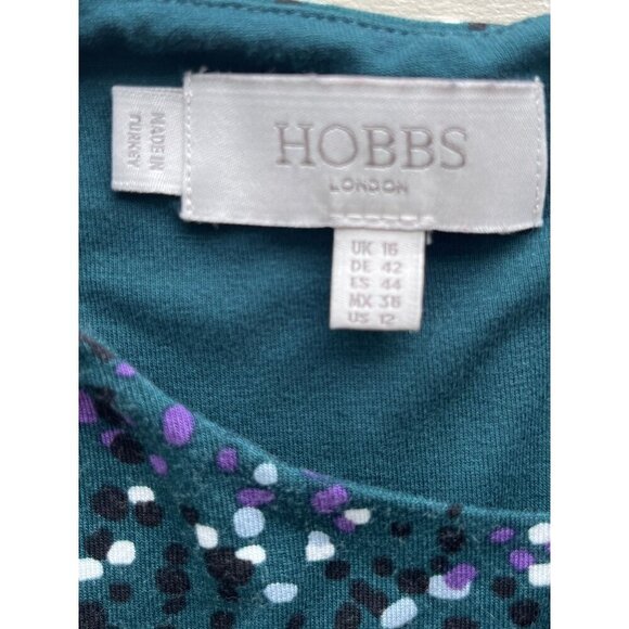 HOBBS LONDON Ami Printed Ruffled Hem Dress 12 - Picture 8 of 10